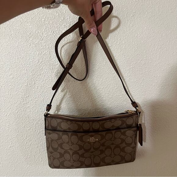 Coach F58316 Signature East/West Crossbody bag 7” x 10.5” - Picture 7 of 7